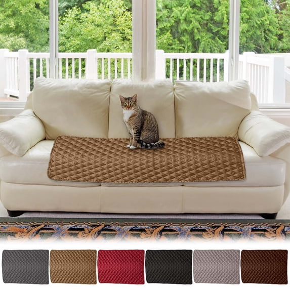 Guanhe Sofa Pet Cushion, 39.4''x27.6'' Pet Furniture Protector Waterproof Canvas Non-Slip Couch Cushion Summer Heat Relief Pet Mat