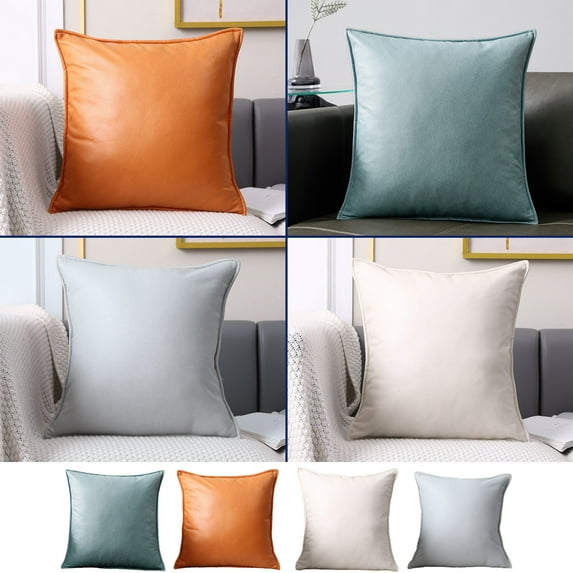 Guanhe Solid Color Pillowcase 18x18 Decorative & Throw Pillow Covers Cloth Pillow Bedside Cushion Office Pillow Lumbar Pillow Backrest,Gray