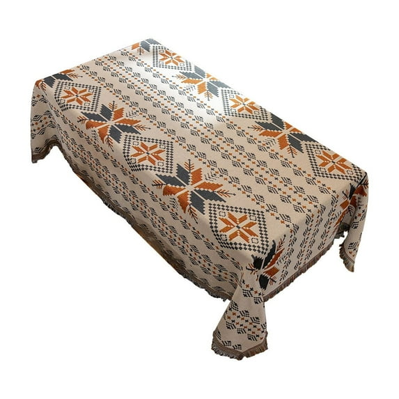 Guanhe Table Cloth Rectangle Table Rustic Bohemian Style Waterproof Tablecloth for Parties, Kitchen Dining, Holiday, Christmas Party, Picnic