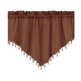 thumbnail image 1 of Guanhe Tasseled Valance Short Curtains for Kitchen Windows, W51.2''xL23.6'' Triangle Sheer Curtain Valances Boho Tassels Window Valances for Bedroom Bathroom, 1 of 7