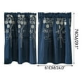 thumbnail image 1 of Guanhe Tier Curtains 29inch length, Kitchen Tier Curtains Cafe Curtains, Waterproof Half Window Covering Embroidered Print Short Curtain for Bathroom, 1 of 9