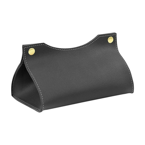 Guanhe Tissue Box Cover, Square PU Leather Tissue Box Holder, Modern Tissue Case Facial Paper Organizer Dispenser