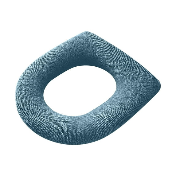 Toilet Seat Covers Washable on Standard Toilet Lid Cover, Soft Thicken Warm Cover Pad Cushion for Bathroom,17.3x14.2inch,Dark Green