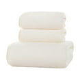 thumbnail image 1 of Guanhe Towels Sets of 3 Soft Coral Velvet 1Pcs Bath Towel 1Pcs Hand Towel and 1Pcs Washcloth for Kids Baby Adults(White), 1 of 6