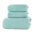 thumbnail image 1 of Guanhe Towels Sets of 3 Soft Coral Velvet 1Pcs Bath Towel 1Pcs Hand Towel and 1Pcs Washcloth for Kids Baby Adults(Green), 1 of 6