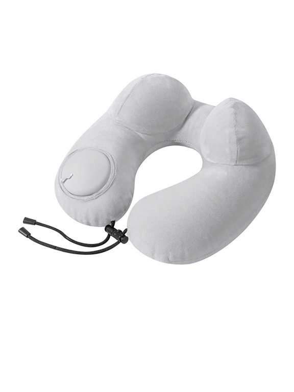 Guanhe U-Shaped Inflatable Neck Pillow, Adjustable Inflatable Travel Pillow, Portable Neck Pillows for Travel, Travel Essentials for Sleeping on Flight /Car