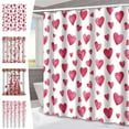 thumbnail image 1 of Guanhe Valentine's Day Heart Print Shower Curtain, Romantic Love Heart Tree Bathroom Decor Waterproof Shower Curtain Liners 71x71Inches, 1 of 7