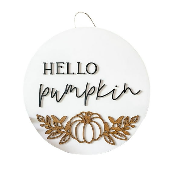 Guanhe Wolcome Fall Front Door Decor Clearance, Wooden Door Signs Pumpkin Maple Leaf Sunflower Door Hanging Wall Thanksgiving Party Decor