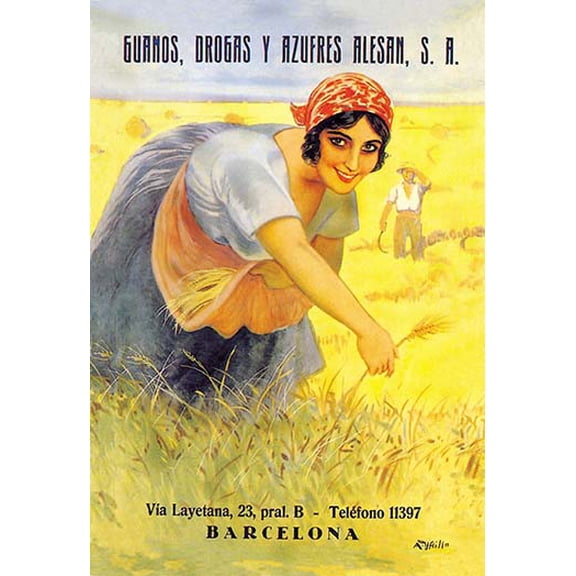 Guanos, Drogas Y Azufres Alesan Museum quality giclee print canvas wrap(20" x 30")