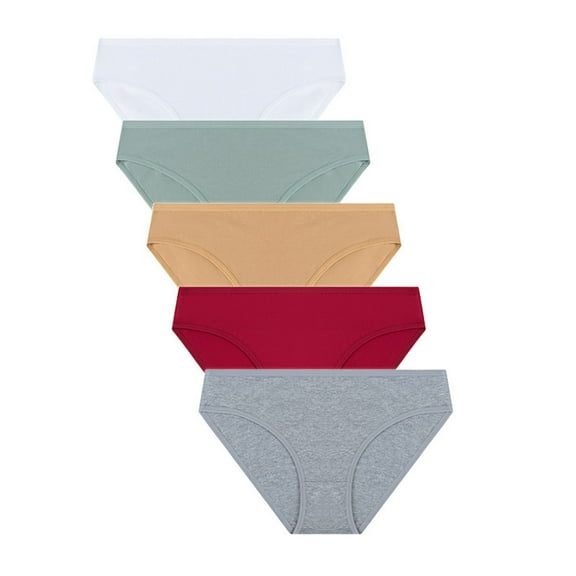 Guanyst 5 Pack Womens Underwear High Waist Cotton Underwear Soft Underwear Super Stretchy Briefs Full Coverage Panties Women