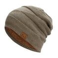 thumbnail image 1 of Guanyst Beanie Hat for Men and Women Winter Warm Hats Knit Slouchy Thick Skull Cap One Size Khaki, 1 of 6