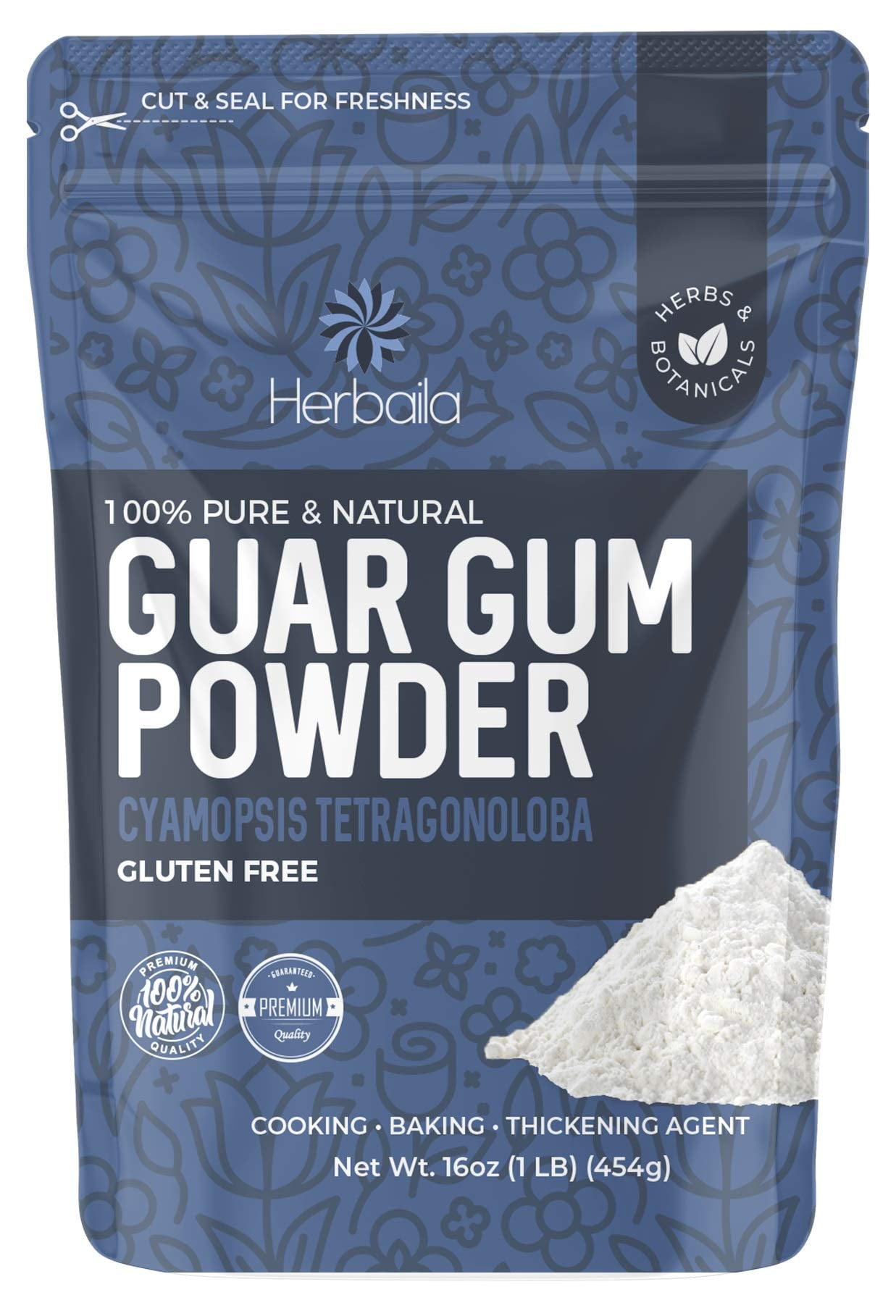 Guar Gum Powder, 16oz, 1 Lb, Gluten Free, Baking Thickener & Binder