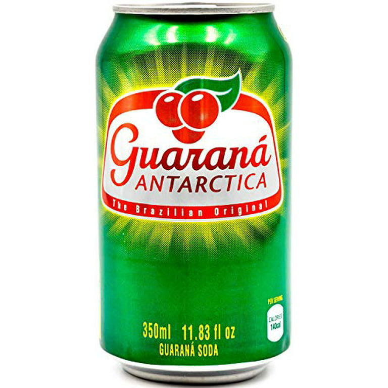 Guaran Antarctica, Guaran Flavoured Soft Drink, Made From  Rainforest  Fruit, Imported from Brazil, 350ml, (Pack Of 12)