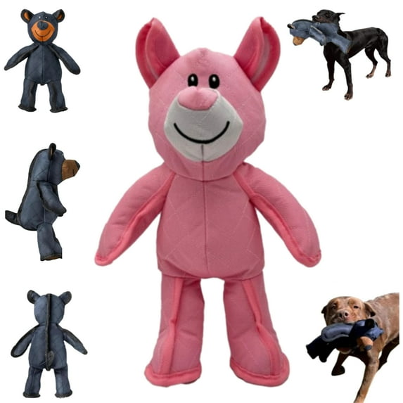 Guaranteed Indestructible Dog Toy, Dura Bear Indestructible Dog Toy, Unbreakable Bear, Unbreaka Bear, Unbreakable Dog Toys, Aggressive Chewers Indestructible Stuffed Plush Dog Squeaky Toy