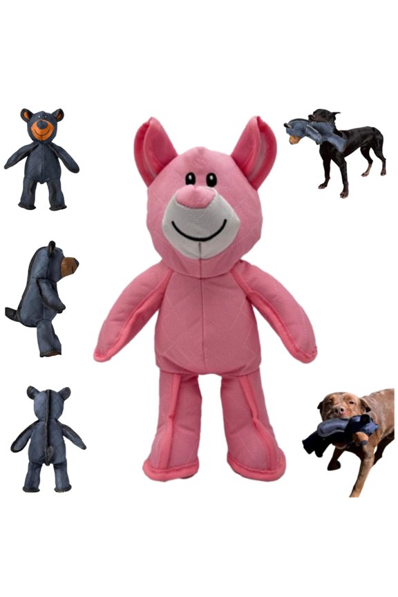 Guaranteed Indestructible Dog Toy, Dura Bear Indestructible Dog Toy, Unbreakable Bear, Unbreaka Bear, Unbreakable Dog Toys, Aggressive Chewers Indestructible Stuffed Plush Dog Squeaky Toy