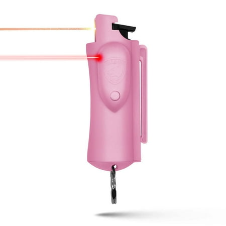 Guard Dog Security Pepper Spray with Laser Sight, 16 ft Range, 0.5 oz, Pink, Keychain, 1 Pack, New, Pocket Pepper Spray