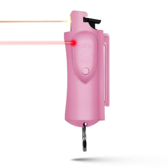 Guard Dog Security Pepper Spray with Laser Sight, 16 ft Range, 0.5 oz, Pink, Keychain, 1 Pack, New, Pocket Pepper Spray