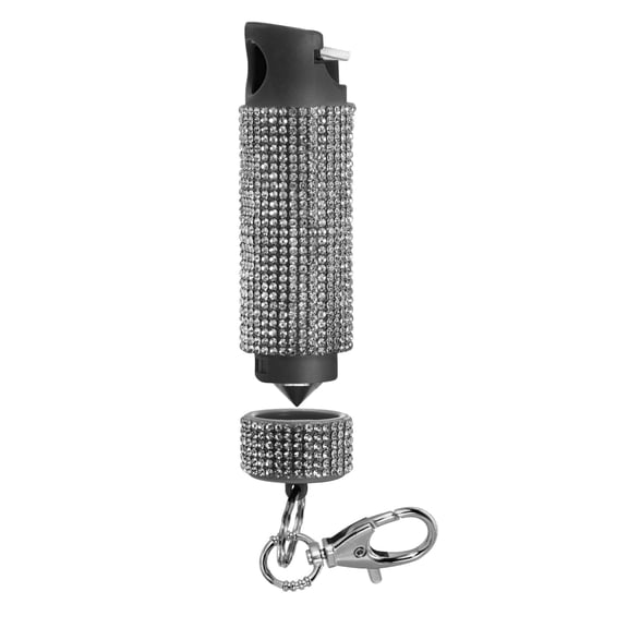 Guard Dog Bling it on Glass Breaker White Keychain Pepper Spray, Pack of 1