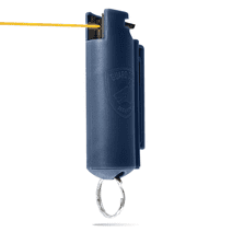 Guard Dog Quick Action | Pepper Slime Spray Keychain | Concentrated stream | Plastic Keychain and Belt Clip | Navy