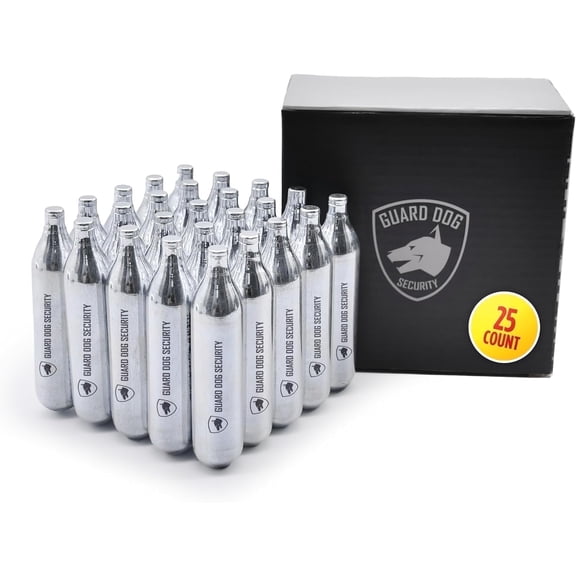 Guard Dog Security 12 Gram Co2 Cartridges, Non-Threaded, CO2 cartridges BB Gun, CO2 BB Pistol, CO2 Airsoft Pistol, and CO2 Paintball Markers