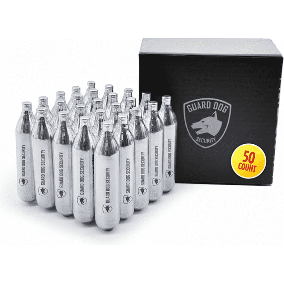 Guard Dog Security 12 Gram Co2 Cartridges, Non-Threaded, CO2 cartridges BB Gun, CO2 BB Pistol, CO2 Airsoft Pistol, and CO2 Paintball Markers