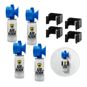 Guard Dog Security Air Horn for Safety, Loud and Min Blow Horn for Marine, Football Games, Sporting Events, Powerful 1-mile Sound Blast 1.4 oz, 4 pack