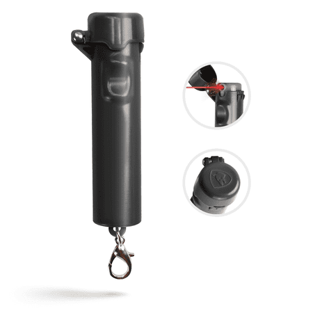 Guard Dog Security Packin' Heat, World’s Smallest Pepper Spray Self Defense for Women with Keychain Snap Clip, Push-Button Safety Cap