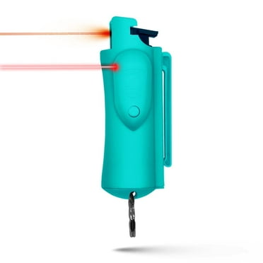 Guard Dog Security Pepper Spray with Laser Sight, 16 ft Range, 0.5 oz, Teal, Keychain, 1 Pack, New, Pocket Pepper Spray