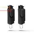 thumbnail image 1 of Pepper Spray Self Defense with Laser Sight & Belt Clip, 16 ft Range, Black 0.5 oz, Keychain, by Guard Dog Security, 2 pack, 1 of 8