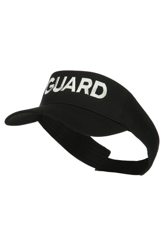 Guard Embroidered Cotton Twill Sun Visor - Black OSFM