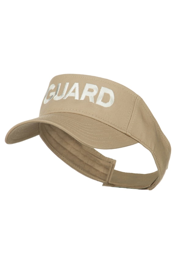Guard Embroidered Cotton Twill Sun Visor - Khaki OSFM