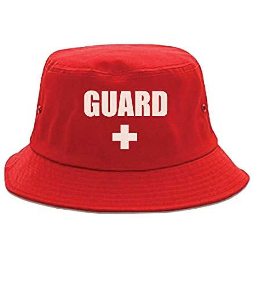 Guard Red Bucket Hat for Men & Women (Large)
