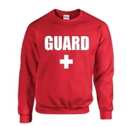 Guard Red Crew Neck Sweatshirts Unisex Medium