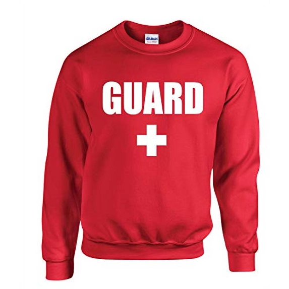 Guard Red Crew Neck Sweatshirts Unisex (XX-Large)