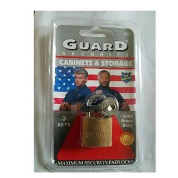Guard Security 622 Solid Brass Padlock with 1" Standard Shackle