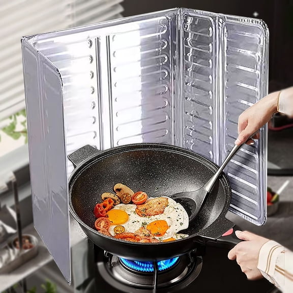 Guard Stove Splatter Guard for Cooking Utensils | Aluminum 3 Oil Splatter Shield | High-Temperature Fryer Shield | Grease Guard | Splatter Shield for Fry Pan