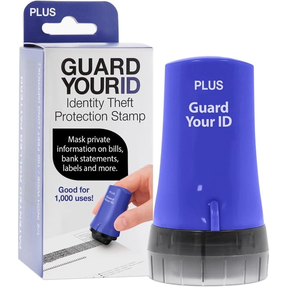 Guard Your ID Advanced Roller 2.0 Identity Theft Prevention Security Stamp Blue