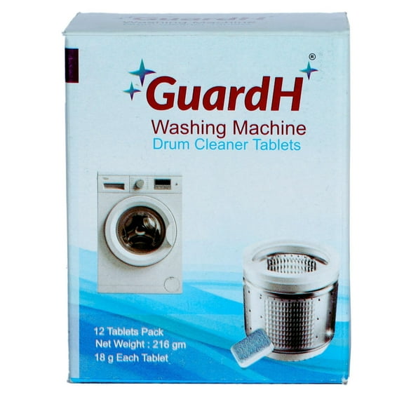 GuardH Washing Machine Cleaner and Descaler Tablets, 12 Months Supply, Deep Cleaning Tablets for HE Front Loader & Top Load Washer, Septic Safe, Clean Washer and Inside Seals