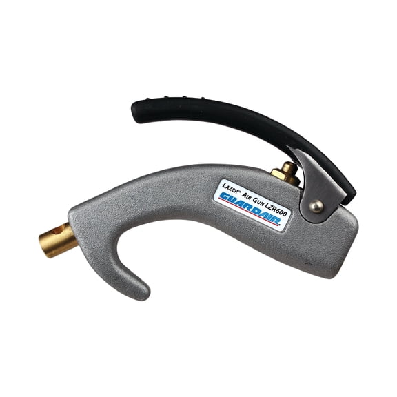 Guardair Lazer Series PalmSwitch Safety Air Gun, Brass Venturi Nozzle with 1/4" FNPT Inlet, Lightweight and All Metal Construction (LZR600) CA1