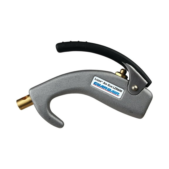 Guardair Lazer Series PalmSwitch Safety Air Gun, Brass Venturi Nozzle with 1/4" FNPT Inlet, Lightweight and All Metal Construction (LZR600) CA1