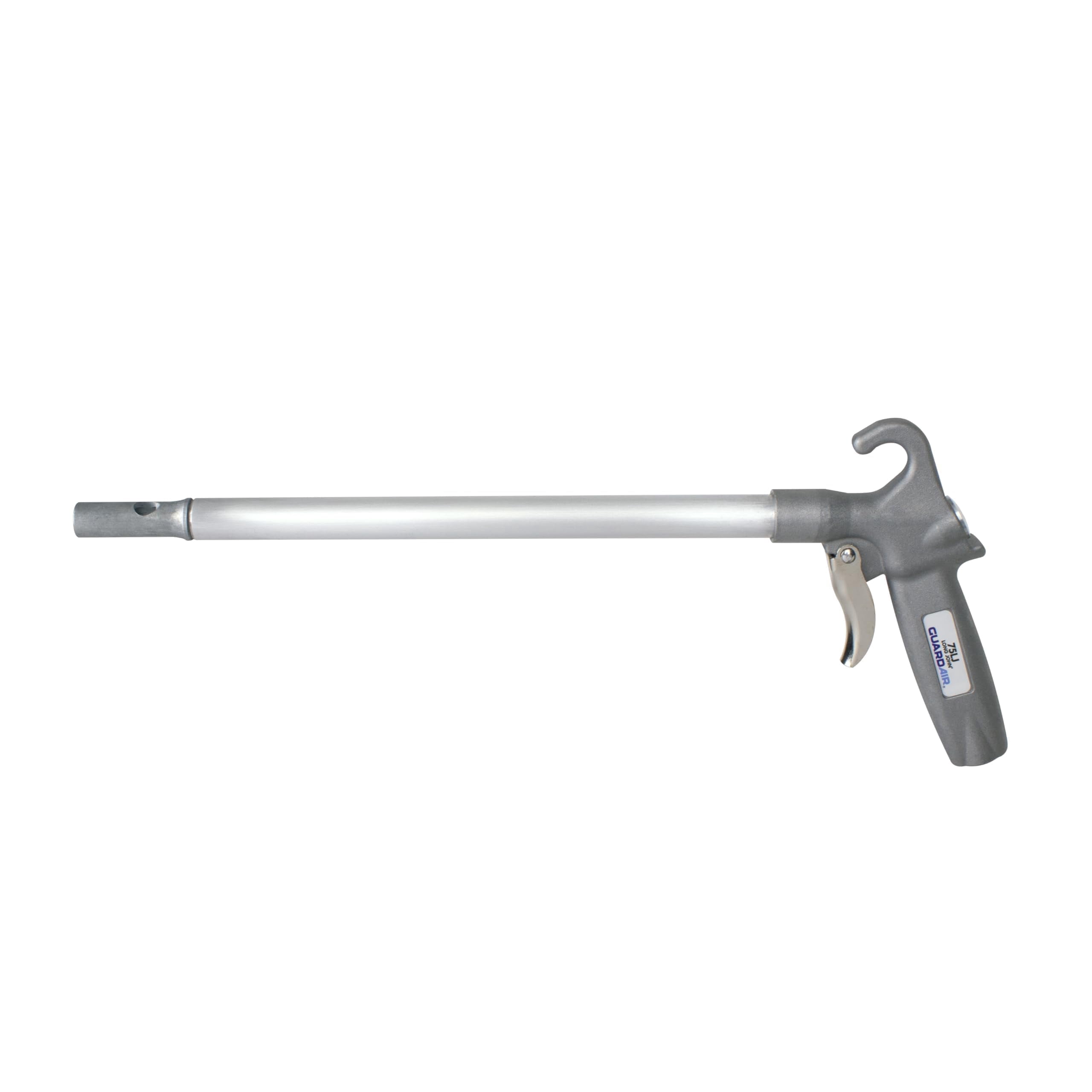 Guardair Long John Safety Air Gun - 24 inch Aluminum Extension, Pistol Style Grip, OSHA Compliant Venturi Nozzle, 1/4 Inch FNPT Inlet (75LJ024AA)