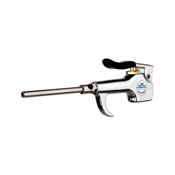 Guardair ThumbSwitch Safety Air Gun with 3" Steel Extension - Compact & Comfortable Palm Fit, Durable Cast Zinc Body, Venturi Nozzle, 1/4" FNPT Inlet