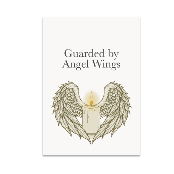 Guarded by Angel Wings Memorial Decor - Sentimental Home Decor - 13x19 Poster Print