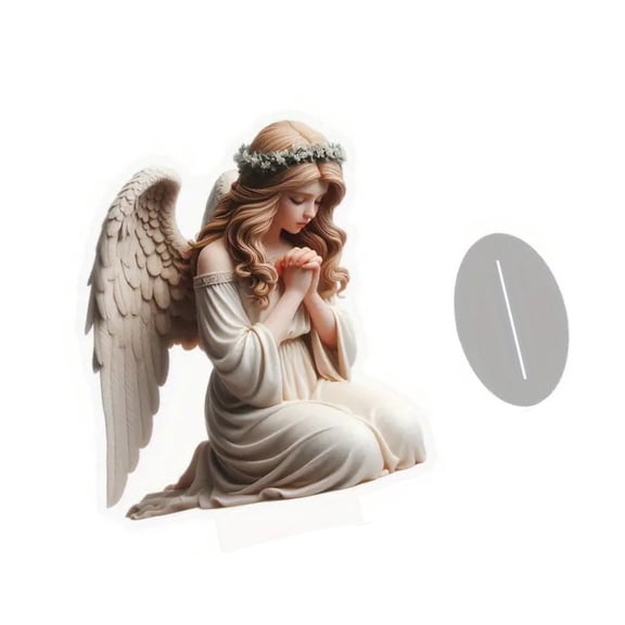 Guarder Angel Statue,Healings Angel Figurine Table Ornament Acrylic Praying Angell Sculpture Housewarming Gift Home Decors