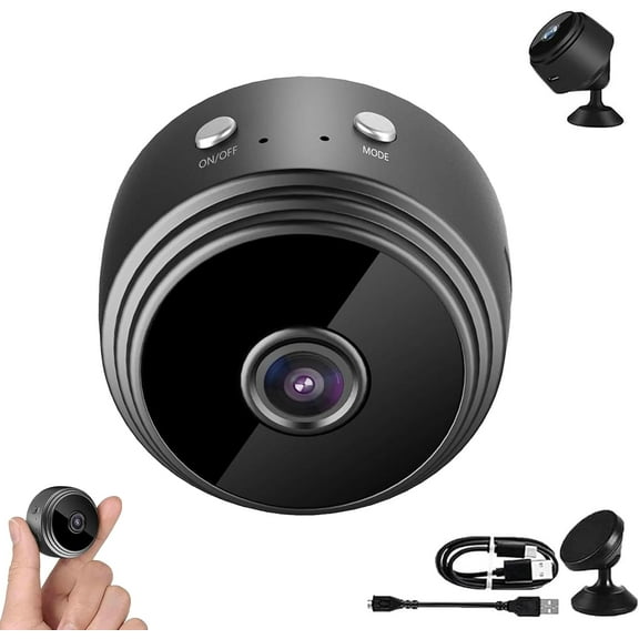 Guardhouse Camera,Guardhouse Watcheye Security Camera,1080P HD Magnetic Mini Wireless WiFi Cameras,Portable Home Surveillance System,for Home, Door, Garage(1pcs Black)