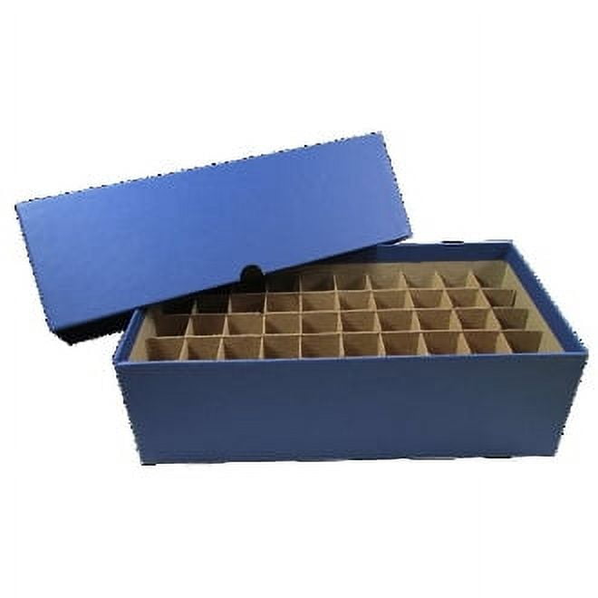 Guardhouse Coin Tube Storage Box, Heavy Duty Nickel/Blue