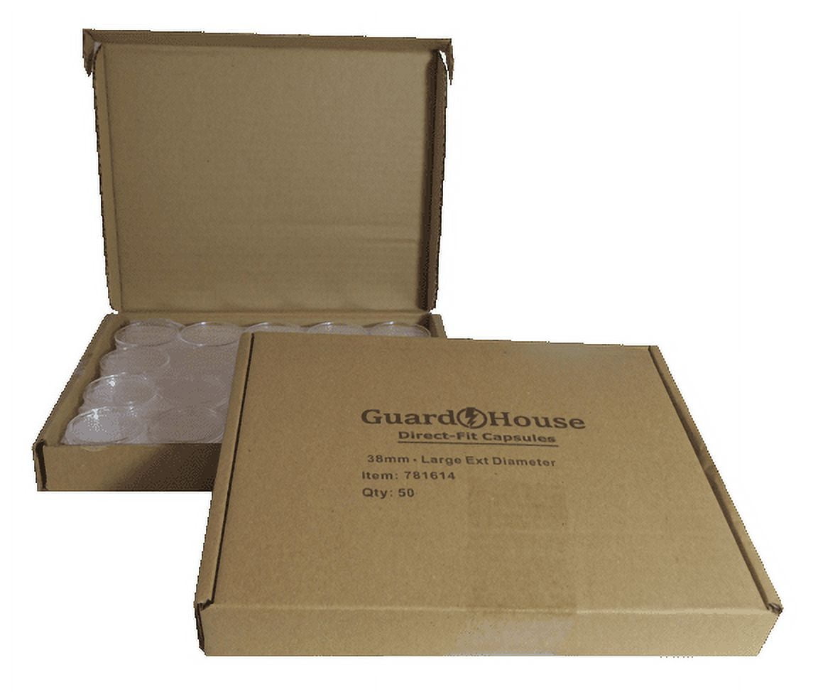 Guardhouse Direct-Fit Coin Capsules - Large Dollar 38.1mm - Pack of 50