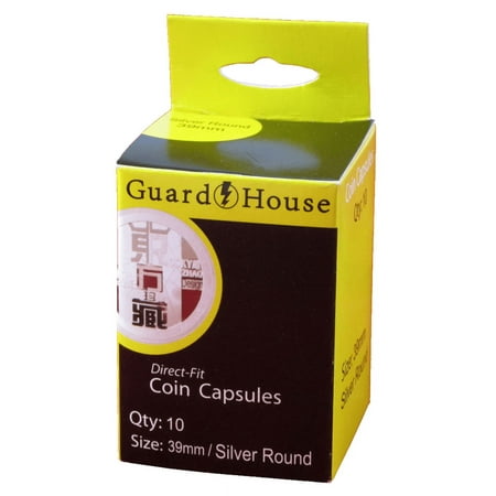 Guardhouse Direct-Fit Coin Capsules - Silver Round 39mm - 10 Pack