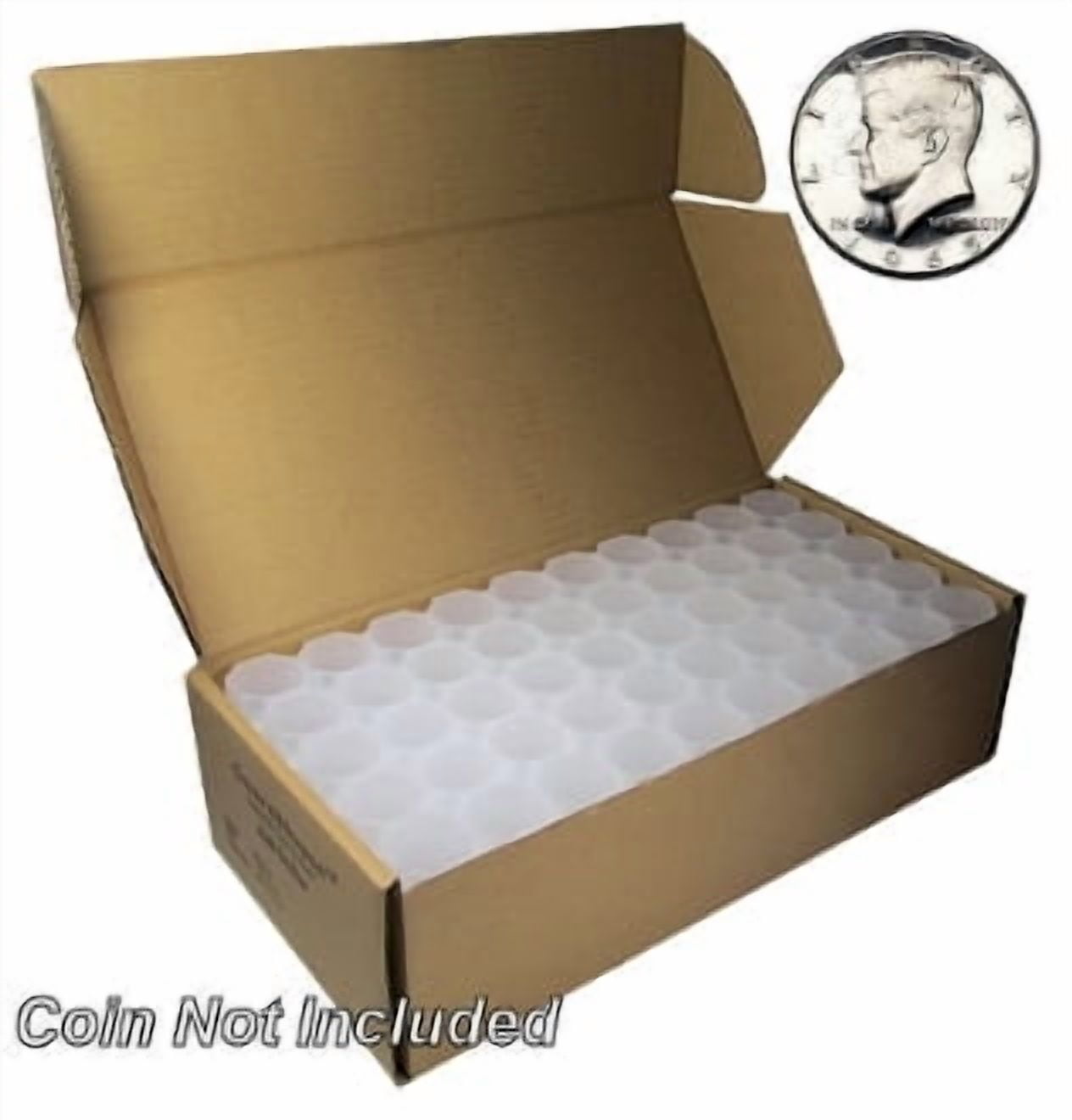 Guardhouse Half Dollar (30.6mm) Impact Resistant Polypropylene Coin Tubes - Box of 100