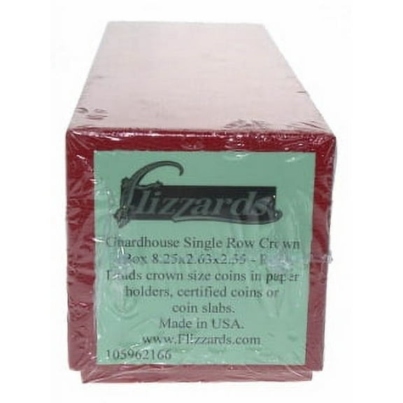 Guardhouse Single Row Crown Storage Box, Red 8.25 x 2.63 x 2.87